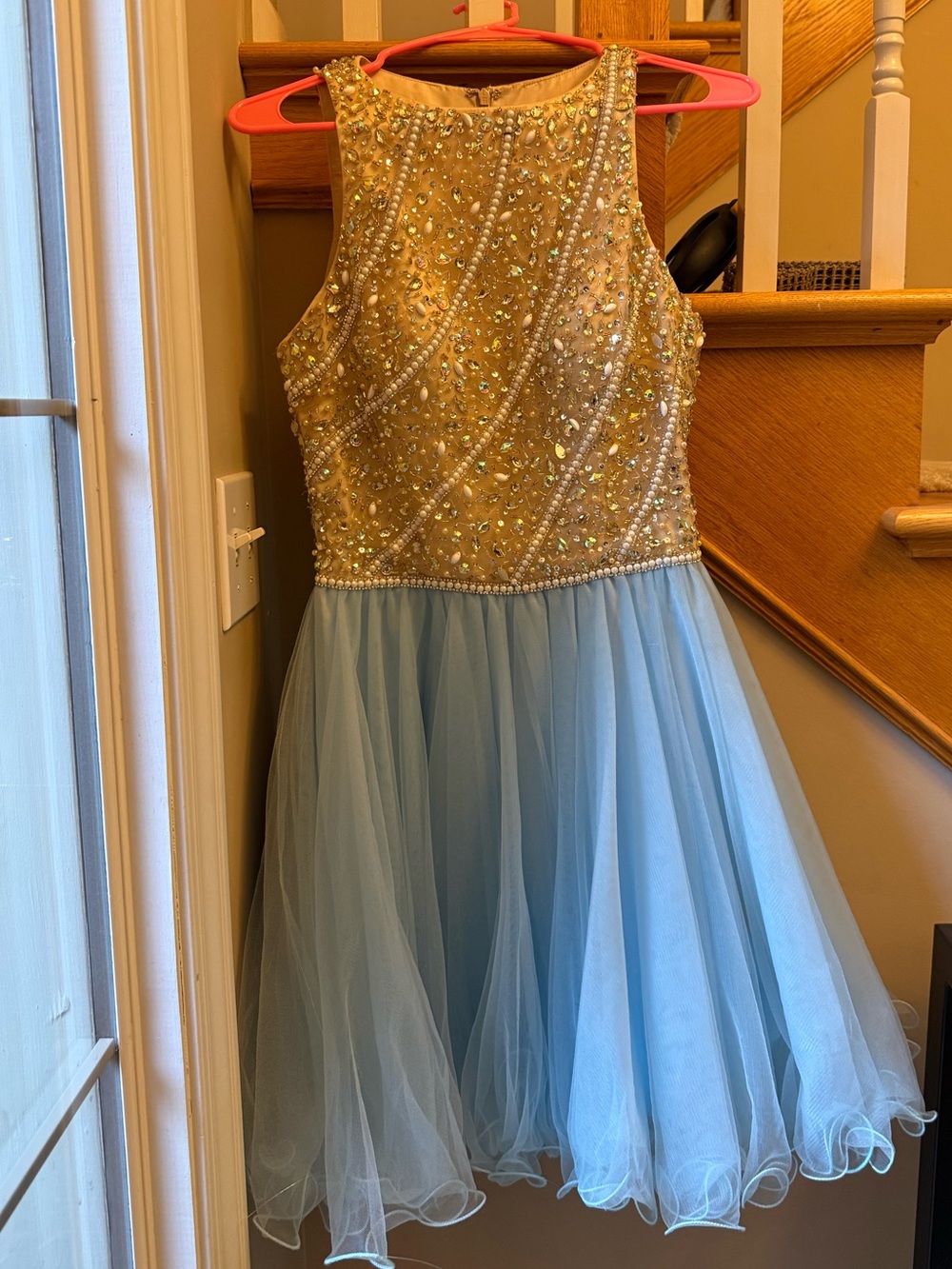 Sequin Bodice + Light Blue Tulle Skirt Dress